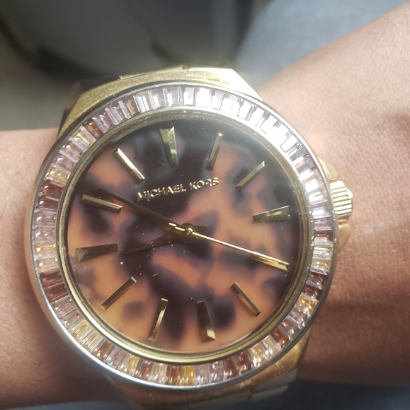 Michael Kors Watch Leopard Print 